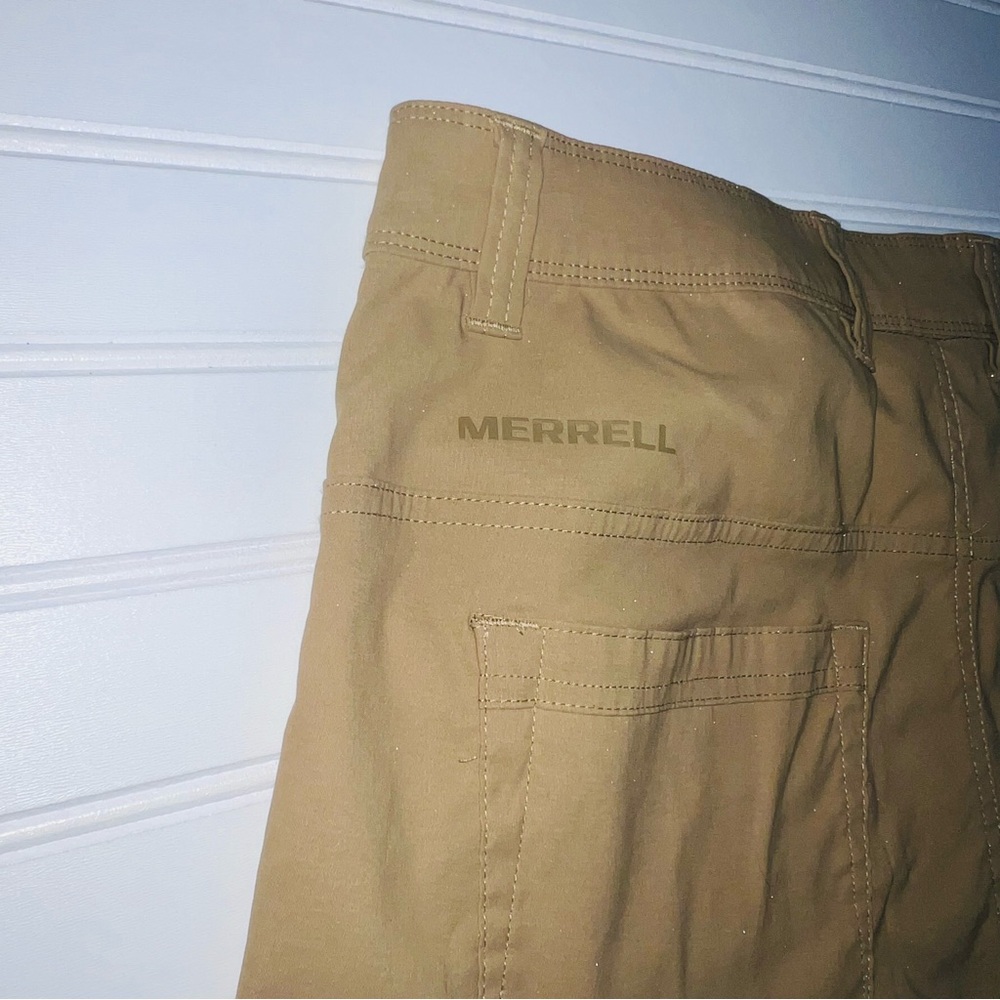 Merrell Men's Trail Hiking Shorts Size 36 Tan Khaki Nylon Stretch Outdoor 10 - Picture 4 of 4